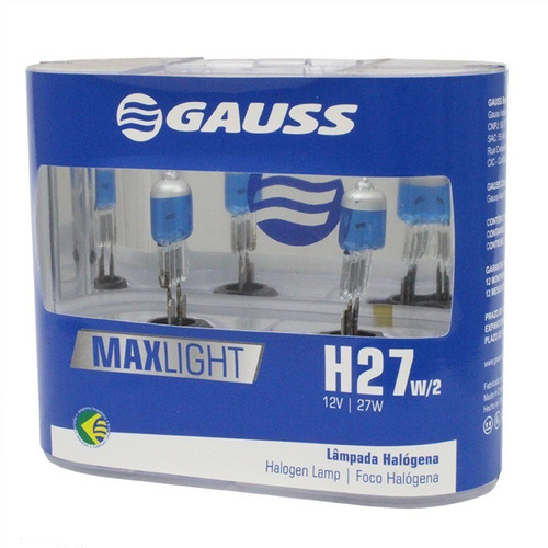 Par Lâmpadas Automotivas Gauss Max Light H27 W/2  12v|27w