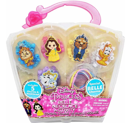 Bella Y Bestia Set Collares Actividades Armar Disney 5 Dijes