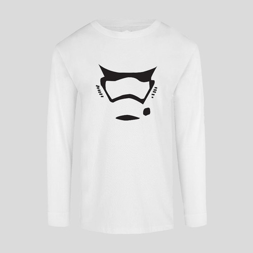 Playera Star Wars Casco Strormtrooper Manga Larga