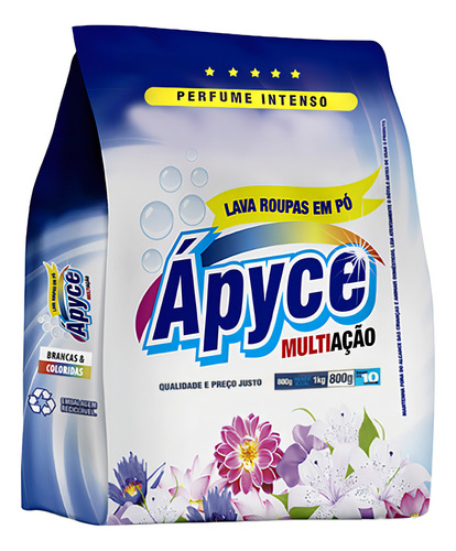 Sabão Em Pó Ápyce Multiação Roupas Brancas E Coloridas Perfu