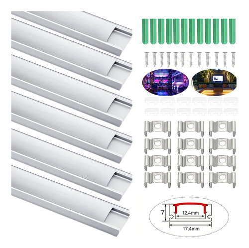 6m Perfil De Aluminio Forma U Para Tira Led En Casa Oficinas Titanium Line Lamp U Lamp Slot Estéticamente Aomu