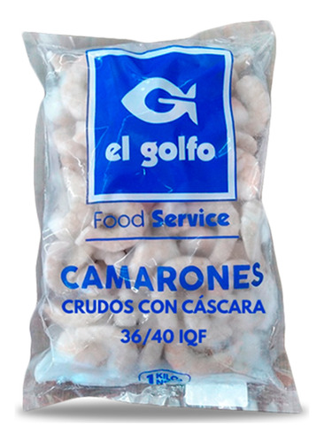 Caja Camaron 36/40 Crudo Con Cascara 10kg El Golfo