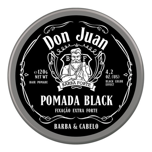 Pomada Modeladora Black Don Juan Cabello Barba Forte 120g 