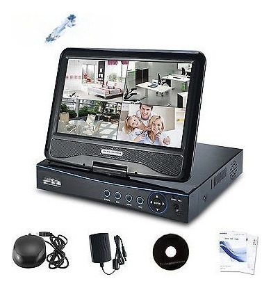 Monitor De Sannce Lcd De 10,1  720p 4ch Dvr Nvr Hvr 3 En 1 R