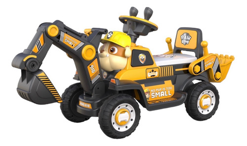 Montable Excavadora Coche Eléctrico Para Niños Paw Patrol 