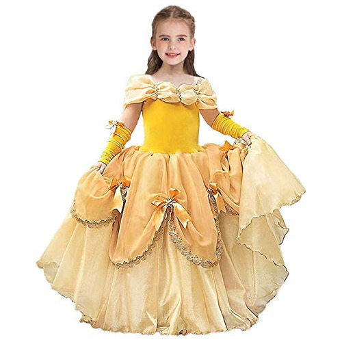 Belle Princess Beauty Y The Beast Costume Girls Hallowe...