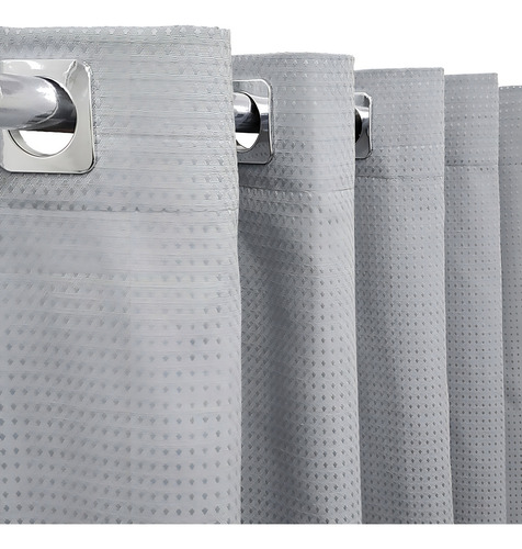 Cortina De Varão Tecido Piquet 2,80x2,30 Sala Quarto Cozinha Cor Cinza