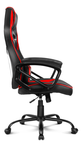 Imagen 4 de 5 de Silla de escritorio Drift DR50 gamer negra y roja con tapizado de cuero sintético