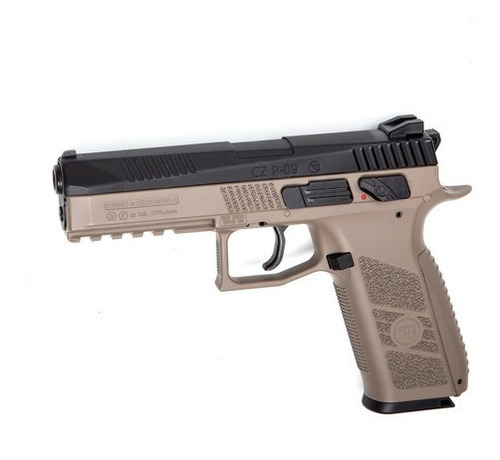 Imagen 2 de 9 de Pistola Asg Cz P09 Coyote Co2 4.5mm Gas Bback Balines Aire