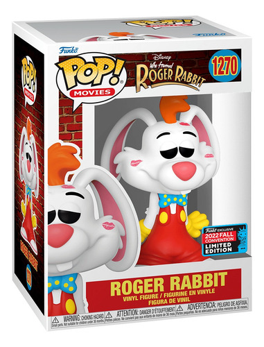 Funko 1070 Roger Rabbit Cob Besos 2022 Convención Sticker +