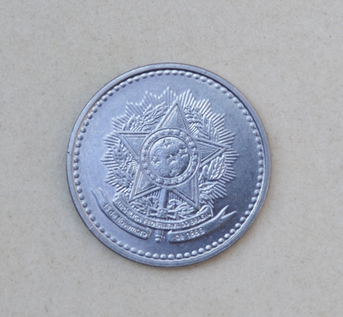 Moneda De Brasil De 5 Cruzados Año 1987 - En Rosario - (Usado)