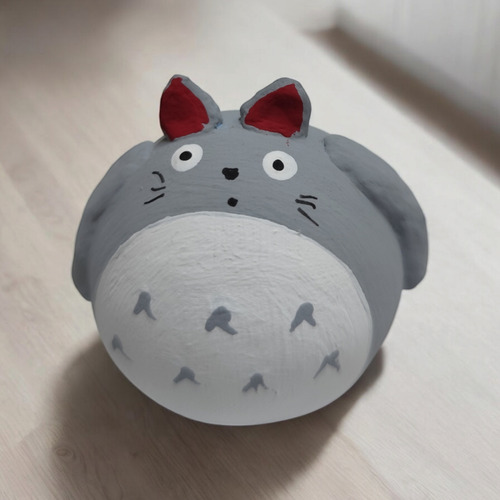Daruma-totoro: Amuleto De Buena Suerte Y Protección 4 Cm