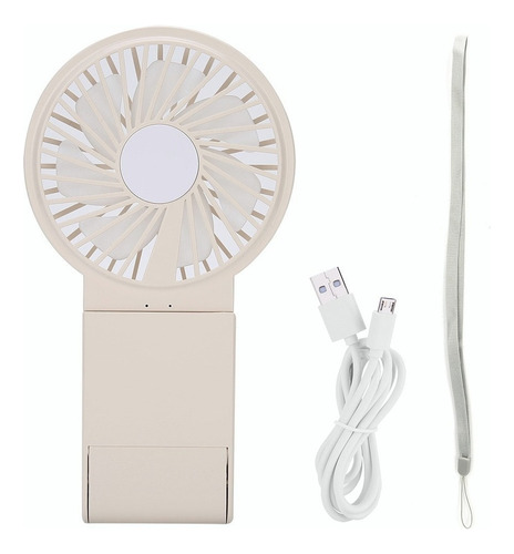 Mini Ventilador Con Espejo De Maquillaje Ligero Carga Usb