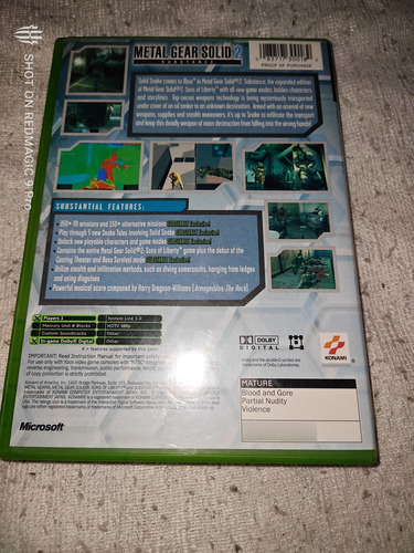 Metal Gear Solid 2 Xbox (Usado)