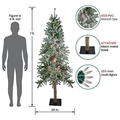 Árbol Navideño Artificial Estrecho 7' - Luces Claras
