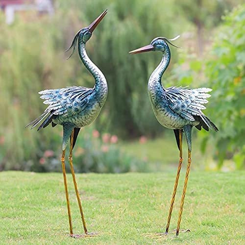 Chisheen Estatuas De Grúa De Jardín Grandes Esculturas Al Ai