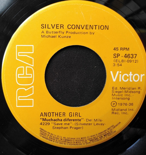 Silver Convention San Francisco Hustle / Another Girl (Usado)
