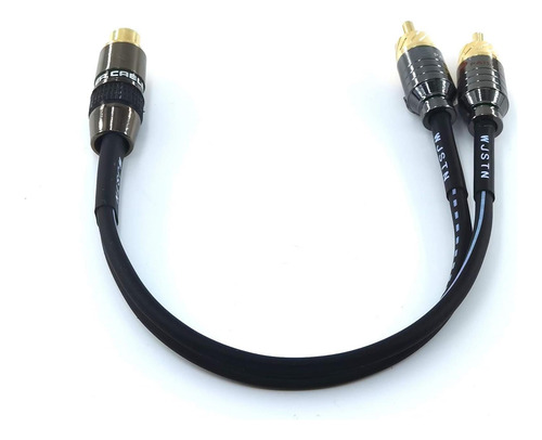 Wjstn Rca Splitter 1 Hembra 2 Adaptador Rca Y Subwoofer Mach