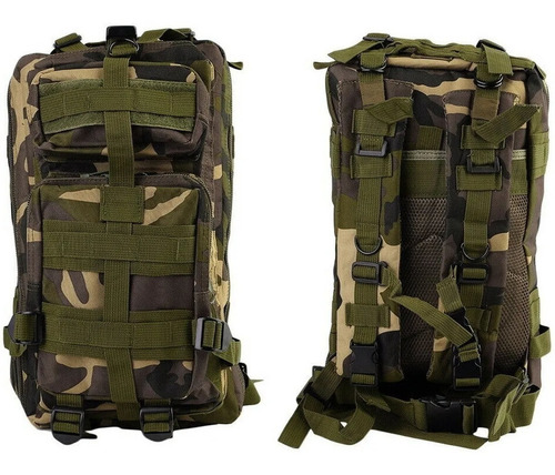 Imagem 2 de 2 de Mochila Tática Reforçada Militar Camuflada Impermeável