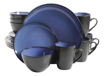Comprar Set De Vajillas Gibson Soho Lounge 16 Piezas, Ceramica, Azul