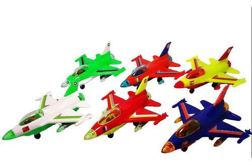 Juguete 6 Aviones De Guerra Combate Diferentes Colores