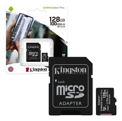 Memoria Micro Sd 128gb C10 100mb/s Kingston A1 Fullhd Canvas