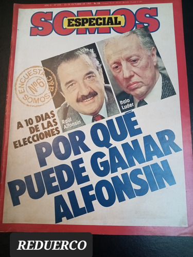 Somos Especial 370 Octubre 1983 Alfonsín Luder Elecciones E