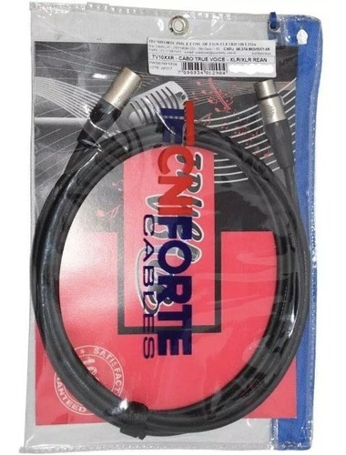 Cabo Para Microfone Tecniforte True Voice 9,15m Xlr + Xlr