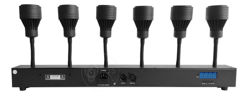 Kit 4 Ribalta Pimbim Foco Ajustavel 30w Branco Quente Dmx