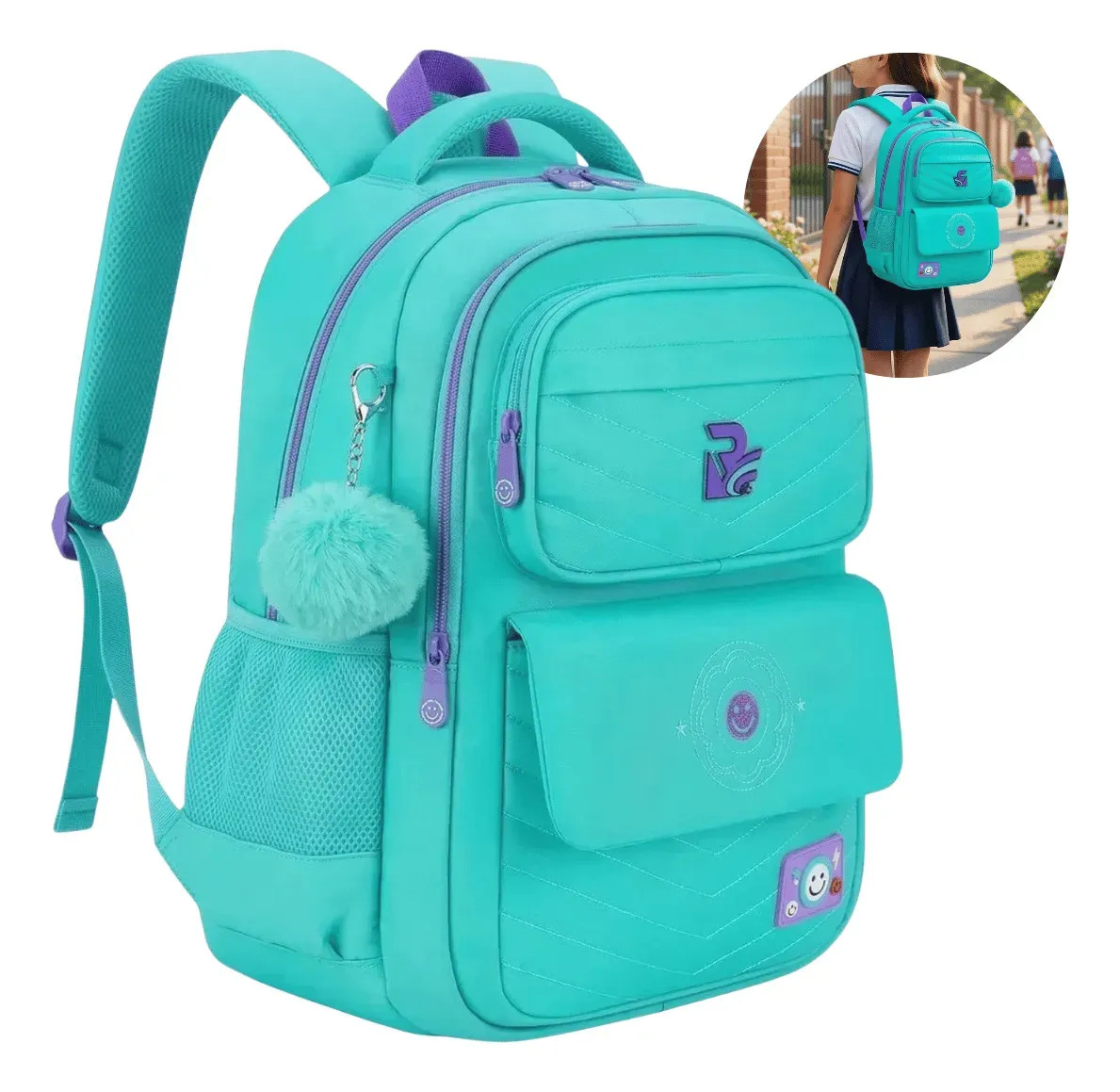 Mochila Escolar Feminina Infantil Mochila Menina Grande Mochila Escolar Mochila Infantil Escola Mochila Escolar Resistente Para Criança Escola