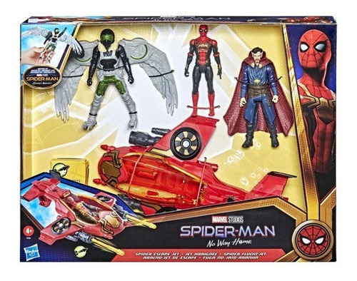 Muñeco Spiderman Set Aracno Jet De Escape F4434 Hasbro