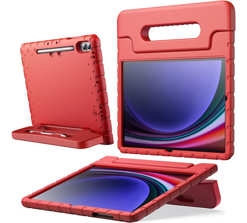 Jetech Funda Kids P/ Samsung Galaxy Tab S9 Plus De 12.4 Rojo