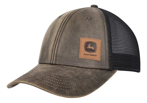 Gorra Jhon Deere Oil Skin-marron