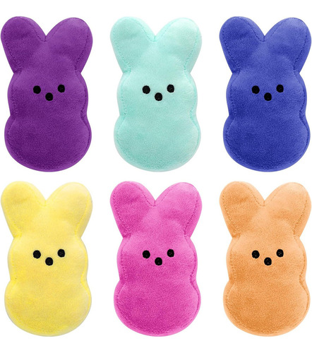 Ch 6pcs Conejo De Pascua,juguetes De Peluche,regalo Para