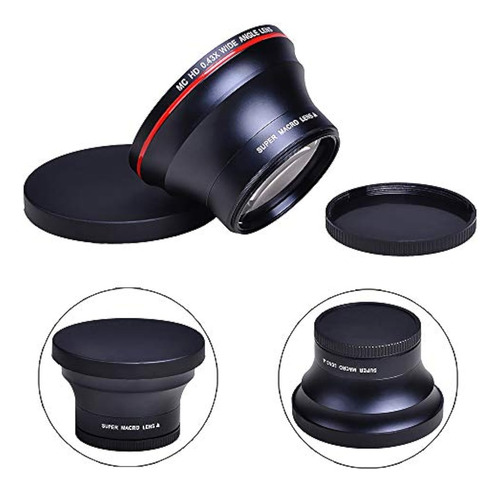 Lente Gran Angular Tectra Hd Profesional De 55 Mm Y 0.43x
