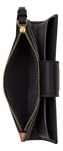 Cartera Celular Coach Phone Wallet Grafito Signatur Color Tan Black Diseño De La Tela Signature Canvas