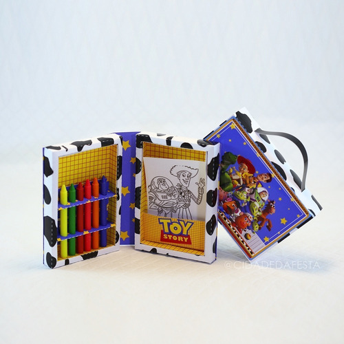 Caixinha Livro Com Kit De Colorir Toy Story