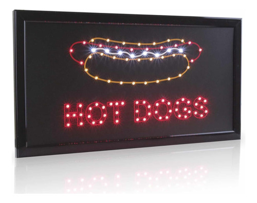Letrero Hot Dogs Ideal Para Tu Negocio 48cm X 25 Cm
