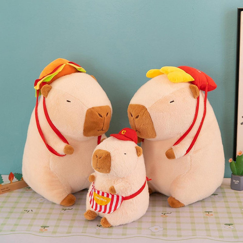 Muñeco De Peluche De Capibara, Juguete De Hamburguesa Y L