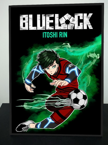 Cuadro Anime Blue Lock Itoshi Rin 31x43 Madera