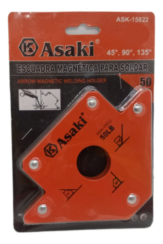 Escuadra Magnética Para Soldar 50lb Asaki Ask-15822