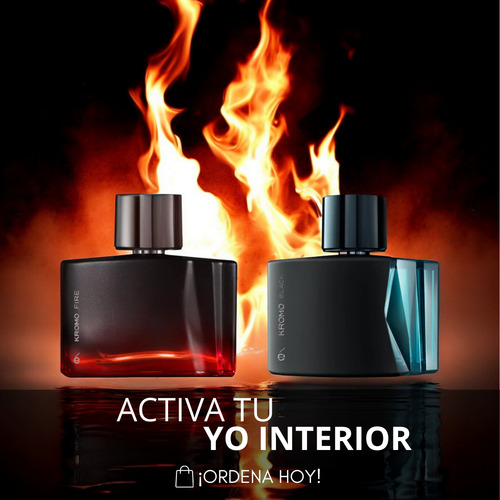 Perfume Hombre Kromo Black + Kromo Fire Fragancia Masculina