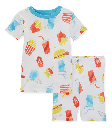 Burt's Bees Baby Baby Boys' Pijamas, Tee And Pant 2-piece Pj