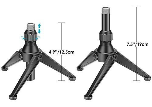 Plegable Hierro Para Microfono Escritorio Altura Ajustable