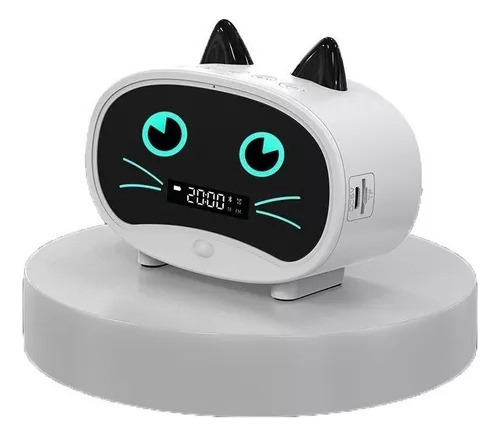 Lindo Altavoz Bluetooth Con Despertador En Forma De Gato