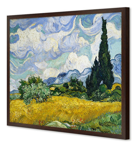 Cuadro Canvas Campo De Trigo Con Cipreses Van Gogh 76x96