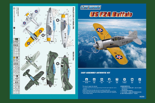 Hobby Boss Avion Us F2a Buffalo 1/72 Easy Kit