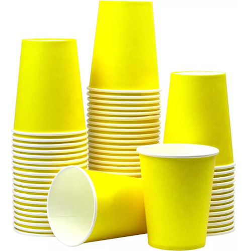 Vaso Stendy Polipapel 8 Onzas Descartable Pack X10 Unidades Color Amarillo