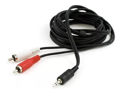 Imagen 1 de 2 de Cable Auxiliar Para Audio 3.5 Mm A 2 Rca De 3 Metros