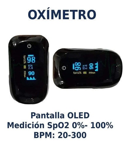 Oximetro De Pulso De Dedo Pediatrico Y Adulto Portatil Digit